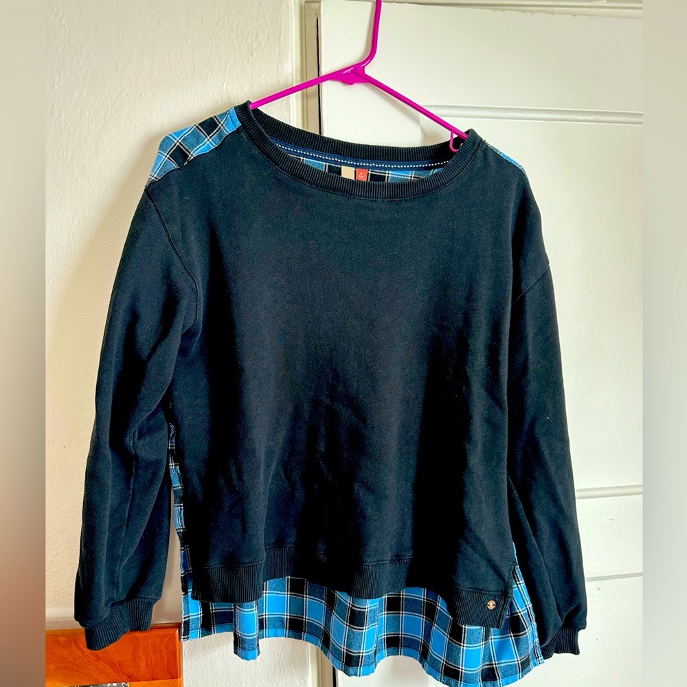 Anthropologie Pilcro mixed media top